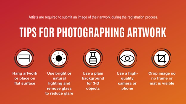 text that describes how to photograph artwork
