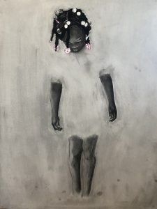 The Smell of Rain, 2022, charcoal and chalk, pastel on paper 48 x 36 inches