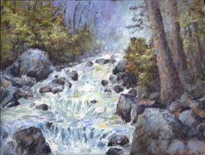 Paula BrownRiver Dance, 2023 soft pastel 12 x 16 inches 