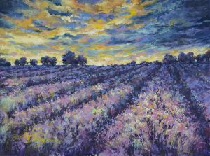 Paula BrownLavender's Pink Goodnight, 2024 soft pastel 12 x 16 inches 