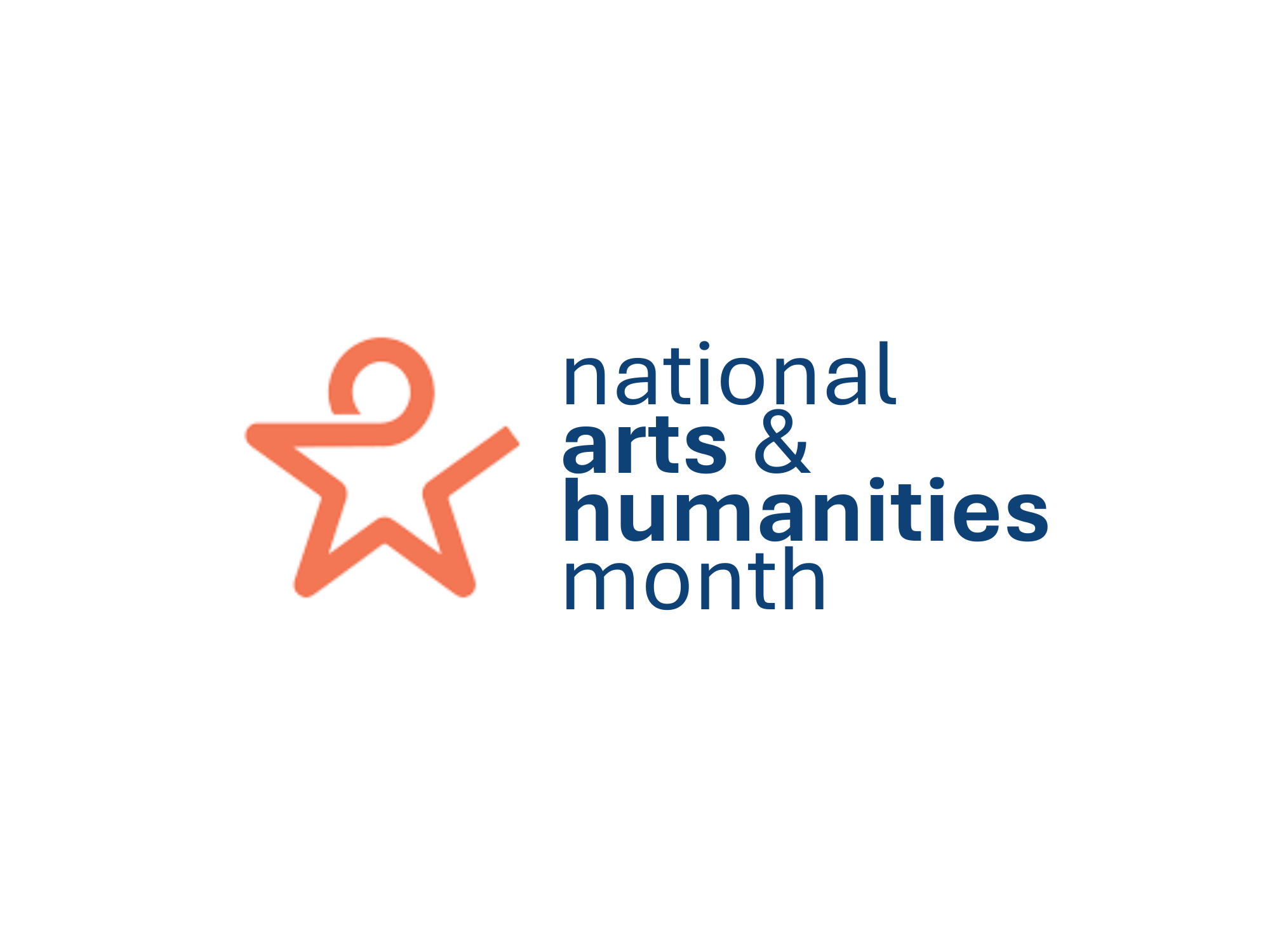 National Arts and Humanities Month Logo on white background